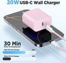 20W USB C Fast Charging for iPhone 17 Air/16/15 Pro Max,3Pack Colorful Mixed Charger Block with Braided Long USB C to C Cables (6/6/10ft) Compatible with iPhone16/15 Pro/15 Plus/iPad Pro photo 2