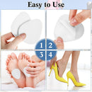 100 Packs Metatarsal Foot Pads Ball of Foot Cushions Forefoot Pads for Women Men Metatarsal Support for Forefoot Sole and Support, 0.2 Inch Thick, White 5