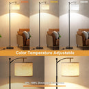 Ambimall 60" Floor Lamp with Remote and Stepless Dimmable Bulb, Black Pole — 4
