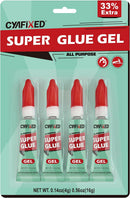 Super Glue Gel Clear for Wood Plastic Crafts, Instant Superglue All Purpose — 1