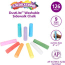 Colorations Jumbo Washable Chalk, Set of 126, Each Piece 4" x 1" | 126 Pieces — 3