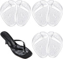 6Pcs Soft Gel Metatarsal Pads for Thong Sandals Toe Protectors, Reusable Forefoot Cushion Inserts for Flip Flop, Self-Adhesive Non Slip Shoe Cushion Inserts for Metatarsal Support Pain Relief 1