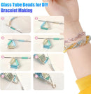 Ybxjges 4800Pcs 7mm Tube Beads Kit with 28 Colors Glass Bugle Seed Beads Small Craft Beads for DIY Bracelet… — 4