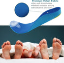 Arch Support Shoes Inserts for Boys Orthotic Shoe Inserts for Kids Flat Feet Gel Thick Shoe Insoles for for Heel Protector and Pains Relief - Blue — 8