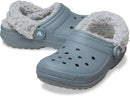 Crocs Unisex-Adult Classic Fleece Lined Clogs, Fuzzy Slippers for Women and Men | 12 Women/10 Men | Concrete — 7
