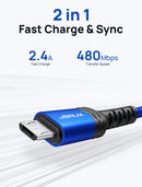 JSAUX Micro USB Cable Charger 2-Pack 6Ft for Android/Kindle/PS4 Controller 4