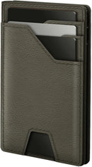 typecase Leather Wallet for Men Card Holder: Premium Genuine Leather, RFID Blocking, Slim, Minimalist, Front Pocket - 15 Cards Capacity | ID Window | Money Clip (Brown)