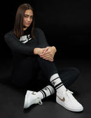 Nike Women's Court Vision Low Shoes - White/Multicolor/Black — 2