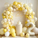Blocesa Pearl Yellow and White Balloons Arch Kit Double Stuffed,Party Decor | Yellow White — 6