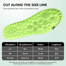 Pickleball Insoles, 4D Memory Foam Arch Support Inserts, Shock Absorbing, Anti-Slip Massage Support, Breathable Comfort for Walking & Sports(Green, Men 8-9/Women 9.5-10) - Men 6-7/Women 8-9 — 4