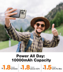 TORRAS MiniMag Power Bank,Ultra-Slim 10,000mAh Magnetic Wireless Portable Charger, 22.5W Fast Charging iPhone 18 Pro Magnetic Battery Pack for iPhone 18 Pro Max/17 Pro/Air/16/15/14/13/12, Gray photo 6
