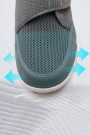 Men's Diabetic Shoes Large Size Plus Fertilizer Widening Shoes Adjustable Foot Swelling Shoes Non-Slip Double Insole Air Cushion Bottom Walking Shoes - Grey — 5