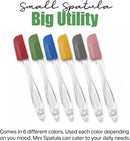 Evelots 6-Piece Mini Spatula Set, Small Silicone Spatulas for Baking — 6