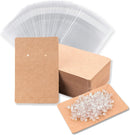 Earring Display Cards with 100 Pcs Earring Holder Cards 200 Pcs Earring Backs and 100 Jewelry Packaging for Earrings… — 1