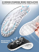 4D Cloud Insoles for Women and Kids, Arch Support Insoles, Memory Foam Insoles, Shock Absorption and Cushioning Sports Shoe Insoles for Foot & Joint Support (S Men 6-7 | Women 7-8) - Black — 3