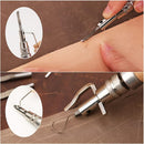 Leather Groover Tool(Natural Color), 7 in 1 Adjustable Stitching Groover — 5