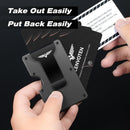 Lenvoten Upgraded Hinged Minimalist Wallet for Men, RFID Blocking Wallet - Matte Black — 2