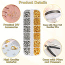 Acejoz 1203 Pcs Crimp Beads Supplies for Jewelry Making, Including Crimp Covers, Crimp Tubes and Wire Guardians,… — 4
