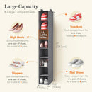 Lifewit 8 Section Hanging Shoe Storage Organizer for Closet Foldable, Gray — 2