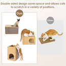 EHEYCIGA Cardboard Cat Scratcher House, 17-Inch Cat Scratch pad, Brown — 4