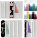 RESINWORLD Set of 3 Shiny Bookmarks Silicone Mold, Bookmark Resin Mold with Tassels, Small Medium Rectangle Bookmark… — 1