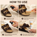 5-in-1 Sandal and Shoe Cleaning Kit for Birkenstock, Premium Sandals Care Kit with Sandal Cleaner, Cork Sealer, Protector Spray, Brush and Cloth, Sandal Cleaner kit for Leather, Suede, Nubuck & Cork — 7