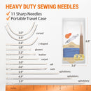Upholstery Repair Kit: Waxed Sewing Thread (Blue Color) & Heavy Duty Needles (11 PCS) for Leather, Canvas & Quilting Thread — 4