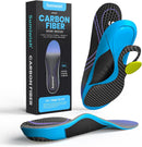Carbon Fiber Insole for Men & Women - Sumiwish（1 Pair） High Arch & Rigid Support Shoe Insert for Women & Men - Rigid Support for Turf Toe, Foot Fractures, Hallux Rigidus - Non-Cleated Shoes - Blue — 1