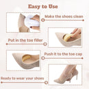 Toe Inserts for Shoes Too Big, 4 Pairs Shoe Inserts for Women Men, Foam Toe Filler, Shoe Fitters, Black and Beige - Black + Beige, 4 Pairs — 7