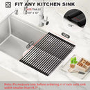 MERRYBOX Roll Up Dish Drying Rack Silicone Wrapped Over The Sink Dish Drying Rack Multipurpose Foldable Sink Drying… — 2