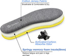 2 Pair -Shoe Inserts for Mens Memory Foam Insoles,Replacement Insoles for Work Boots Running Shoes, Cushion Shock Absorbing for Foot Pain Relief, Comfort Breathable Inner Soles 43Eu,US10 - Black/Grey — 2