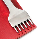 WUTA Leather White Steel Diamond Chisel Polished Prongs Leather Hole Punch Stitching Tools Chisel Set Leather Craft Kits (3mm,1+2+4+6 Teeth) | One Set | 3 mm spacing — 7
