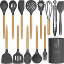 oannao Silicone Cooking Utensils Kitchen Utensil Set - 446°F Heat Resistant Silicone Kitchen Utensils Set,… — 1