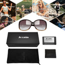 Joopin Oversized Rectangle Sunglasses UV400 Protection Shades for Women | Gradient Brown | Polarized — 6