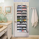 Heavy Duty Over The Door Organizer 5 Tiers, Extra Large Behind Door Storage of 10 Big Front & 10 Mesh Pockets, 80lb Weight Capacity, Hanging Doors Storage Organizer for Closet Bedroom Nursery, Grey — 8