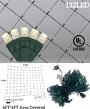Led Christmas Net Lights for Bushes, 132LED 6FT x 6FT Connectable UL Certified Net Lights for Bushes Tree Shrubs Xmas Trunk Green Wire Christmas Decorations — 7