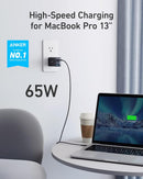 Anker 65W Max 3-Port USB C Charger Block, Compact Foldable Phone Charger photo 2