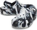 Crocs Kids Classic Watercolor Marbled Clog – Black/White — 6
