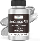 Nicpro Metallic Silver Acrylic Paint, 8.45oz/250ml Silver Leaf Paint | 8.45 Fl Oz (Pack of 1) — 1