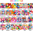 JOICEE 480PCS Fruit Flower Polymer Clay Beads Bracelet Charms Beads — 3