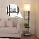 Gupuzm Floor Lamp with Shelves, Modern Square Standing Lamp with 3 Color Temperature Bulb, Corner Display Bookshelf… — 3