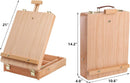 DEAYOU Wood Tabletop Easel Storage Box, Beechwood Portable Sketchbox for Painting, Adjustable Wooden Desktop Drawing Easel Case for Art Supplies, Painters, Adult, Student, Artist, Beginner — 2