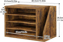 Wooden Mail Organizer, Desk Organizer with 3 Adjustable Shelves — 3