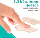 Comfwalk Heel Grip Cushion Pads - 4 Pairs, Self-Adhesive, Shoe Inserts for Loose Shoes, Snug Fit, Blister Prevention, Heel Comfort for Men and Women, Ideal for High Heels (Beige, Lip-Shaped) — 4