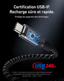 Anker Prime USB C to USB C Cable, 240W Fast Charging Durable Cable (6 ft) 6