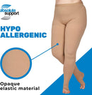 Up to 7XL Plus Size Compression Pantyhose 20-30mmHg for Women with Open Toe | 7X-Large | Beige — 2