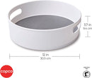 Copco 12 Inch Non-Skid Lazy Susan Turntable Organizer for Cabinet, Kitchen, Pantry, Bathroom - Smooth-Glide Rotating Storage with Raised Rim and Handles — 2