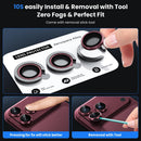 WSKEN for iPhone 18 Pro/iPhone 18 Pro Max Camera Lens Protector - Burgundy photo 6