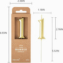 PHD CAKE 2.76 Inch Elegant Gold 1 Number Birthday Candles, Gold Number Candles, Cake Number Candles, Party Celebration — 4