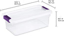 Sterilite 6 Qt Clearview Latch Storage Box, Stackable Bin with Latching Lid, Plastic Container to Organize Shoes in Closet, Clear Base, Lid, 12-Pack — 3